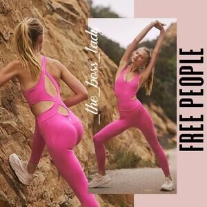 Free People onesie jumpsuit activewear one piece romper stretchy yoga workout